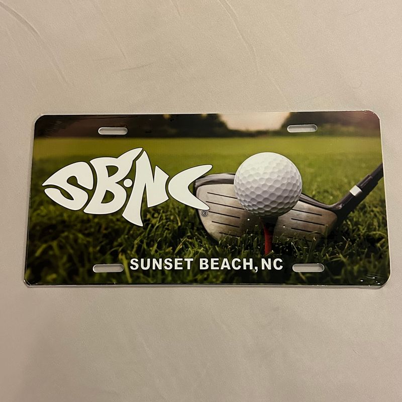 SBNC FISH GOLF LICENSE PLATE