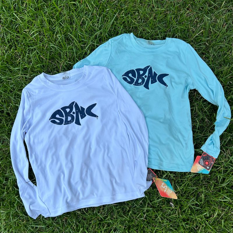 SBNC FISH FRONT PRINT YOUTH CREW UPF