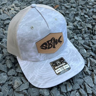 SBNC FISH HEX PATCH CAP MOSSY OAK ELEMENTS BONEFISH/LTGRAY 112