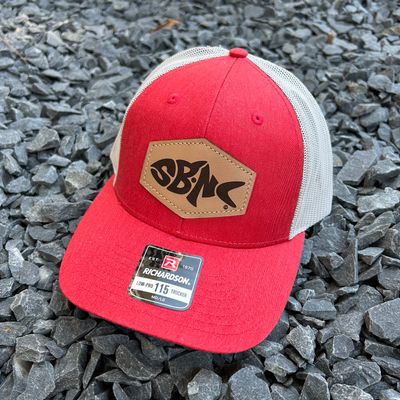 SBNC FISH HEX PATCH CAP HTHRED/LTGRAY 115