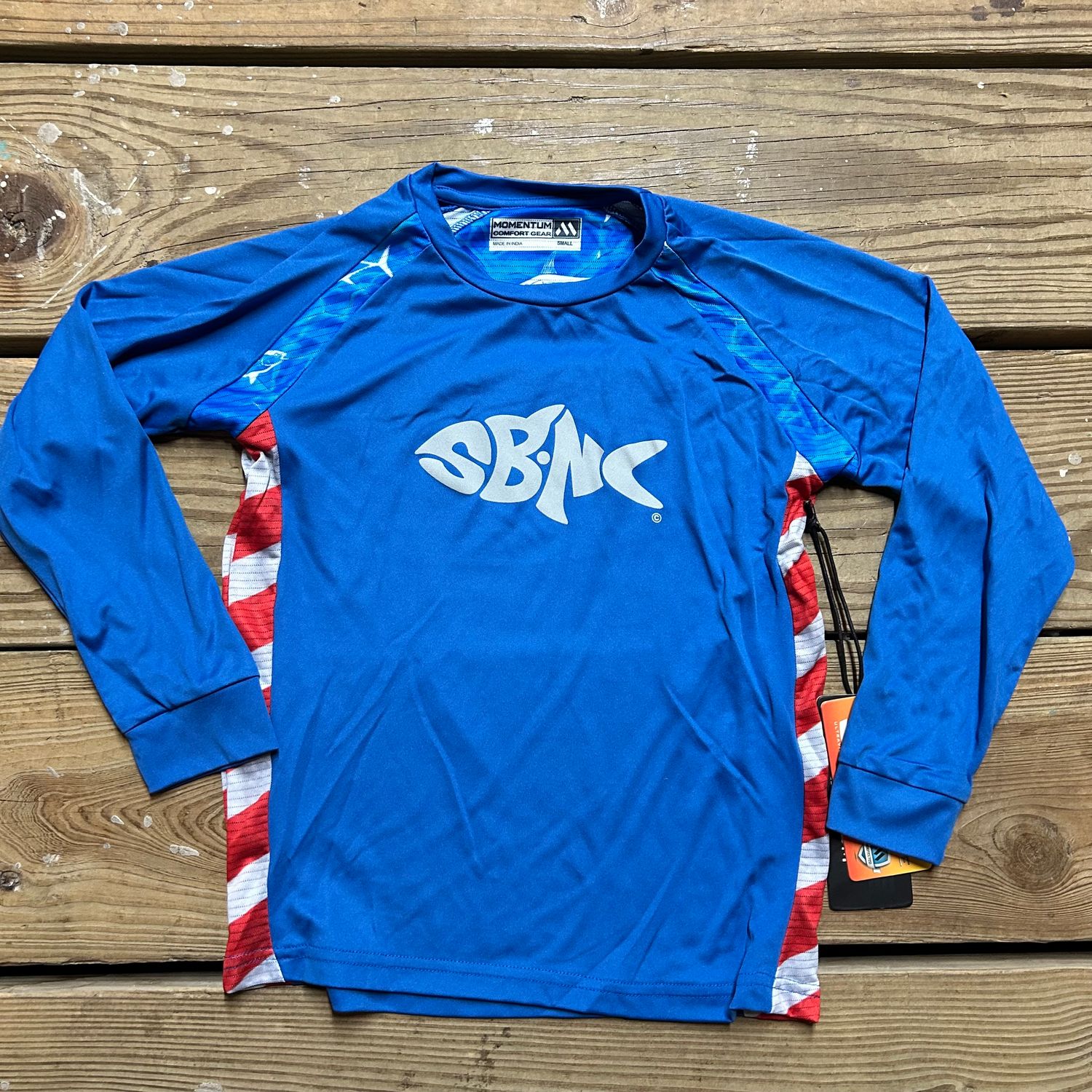 SBNC FISH FRONT PRINT PATRIOT YOUTH CREW UPF