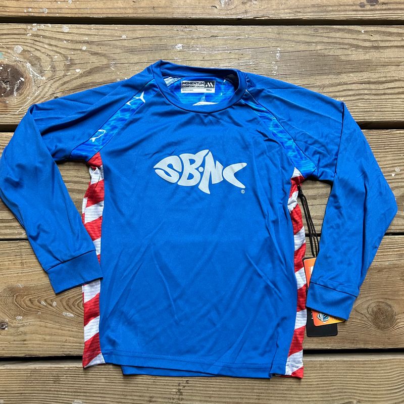 SBNC FISH FRONT PRINT PATRIOT YOUTH CREW UPF
