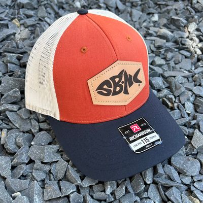 SBNC FISH HEX PATCH CAP ORANGE/BIRCH/PATBLUE 115