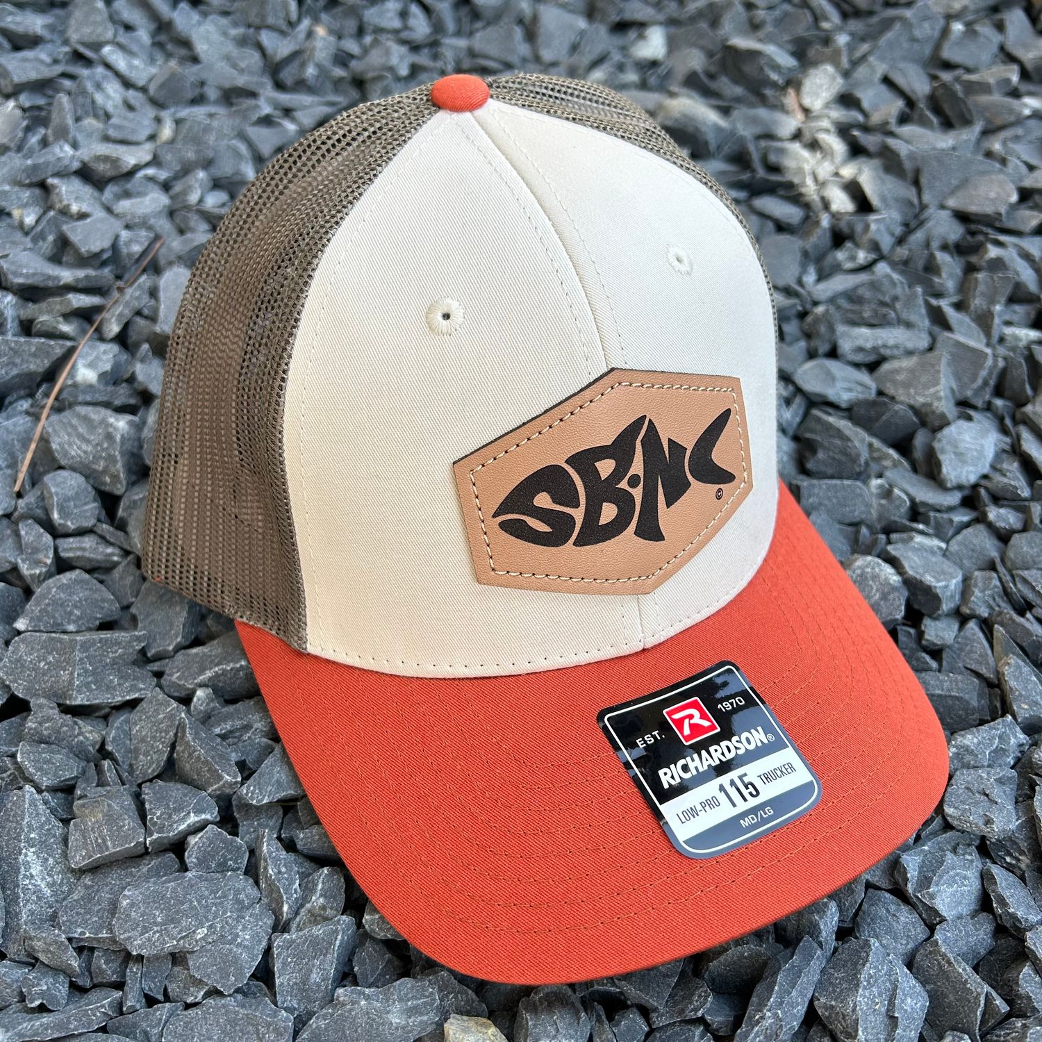 SBNC FISH HEX PATCH CAP CREAM/LODEN/DKORANGE 115