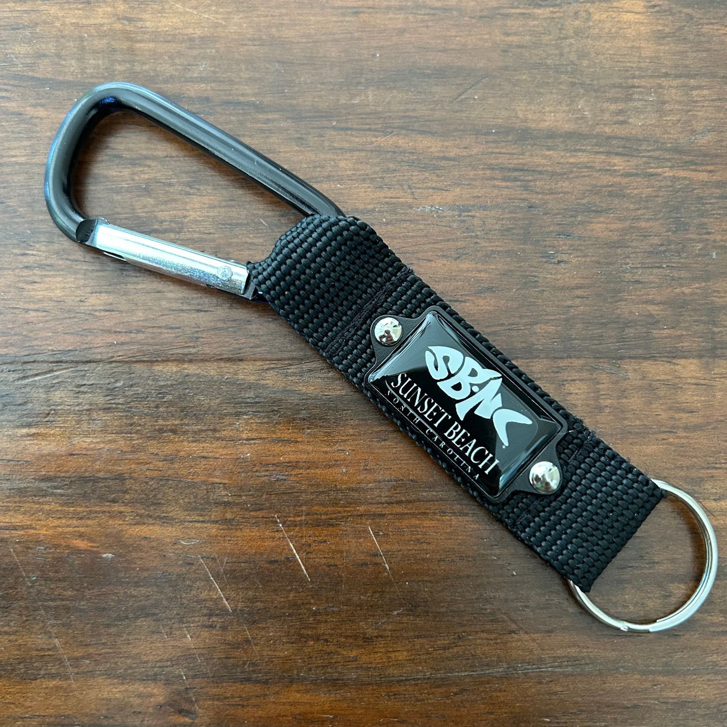 SBNC FISH CARABINER KEYRING, Color: BLACK