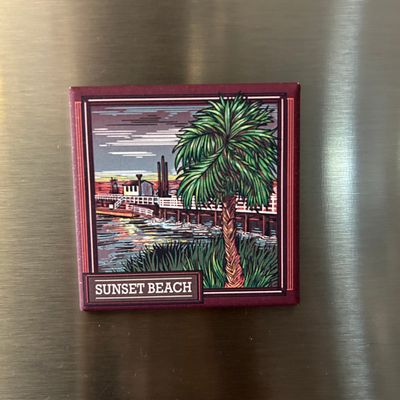 OLD BRIDGE PALM SQUARE MAGNET