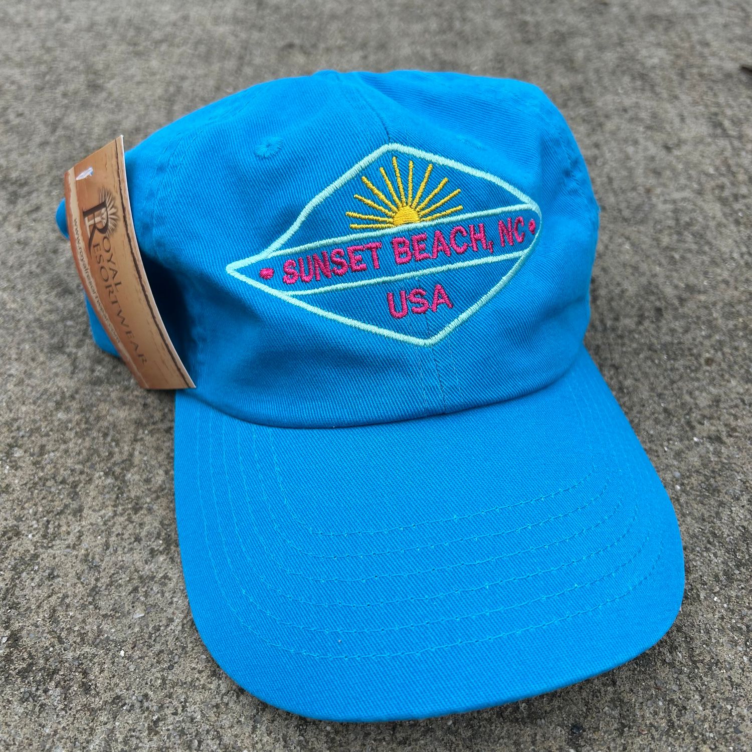 SUNRISE DIAMOND VELCRO CAP (PACIFICA BLUE)