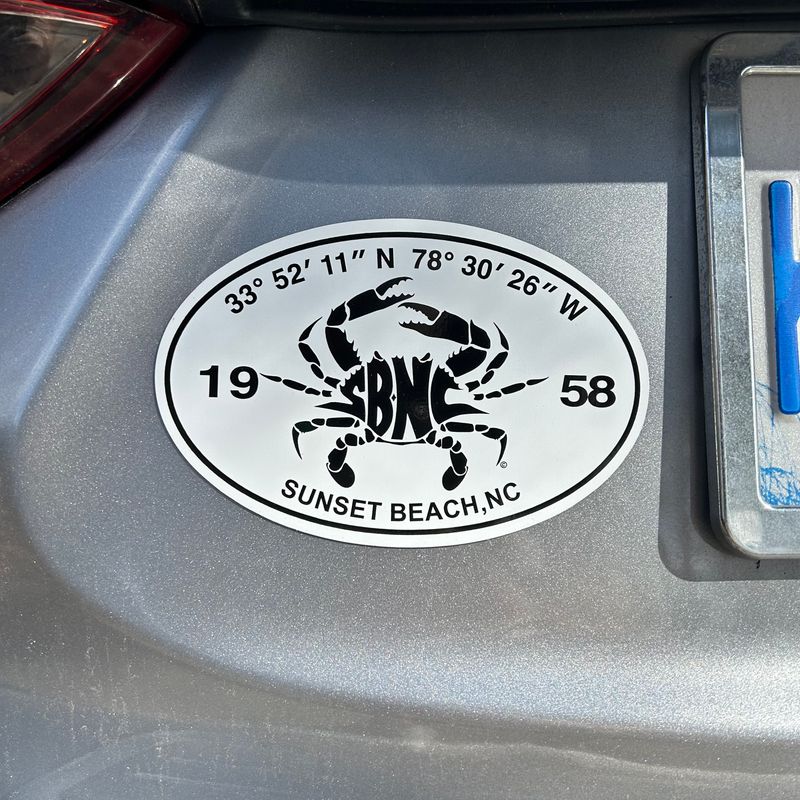 SBNC CRAB OVAL CAR MAGNET