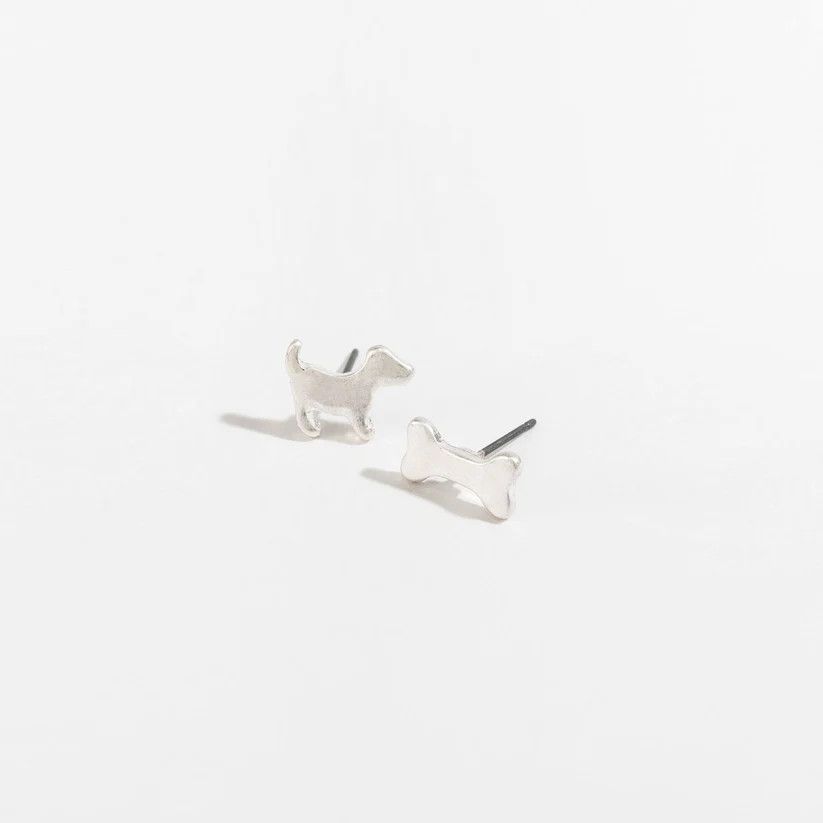 STUD BUD DOG BONE SILVER