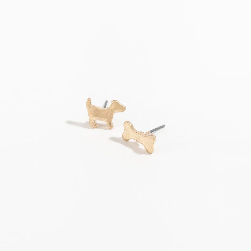 STUD BUD DOG BONE GOLD