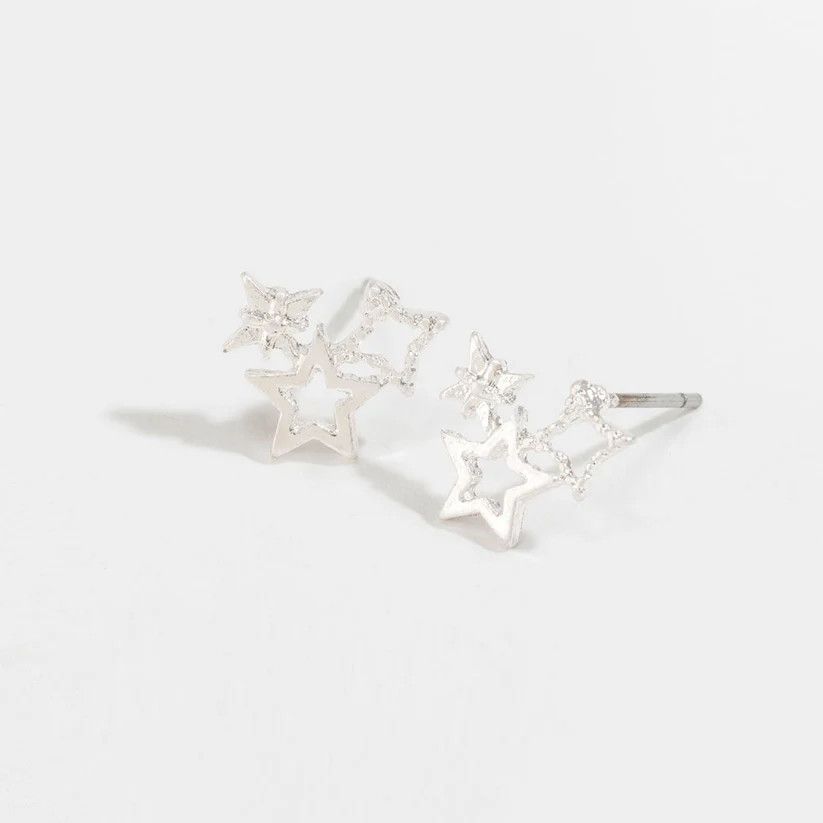 STUD BUD STAR CLUSTER SILVER