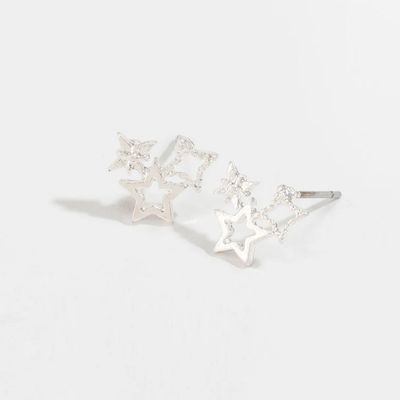 STUD BUD STAR CLUSTER SILVER