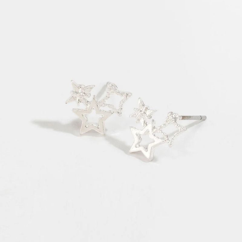 STUD BUD STAR CLUSTER SILVER
