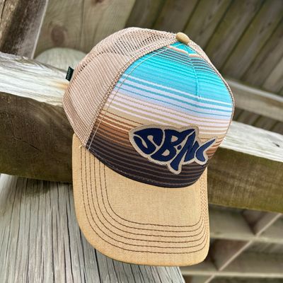SBNC FISH OFAS TRUCKER CAP (EARTH STRIPE)