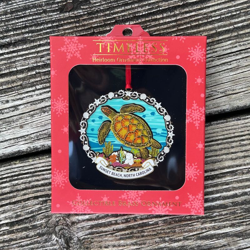 SEA TURTLE METAL LAYERS ORNAMENT