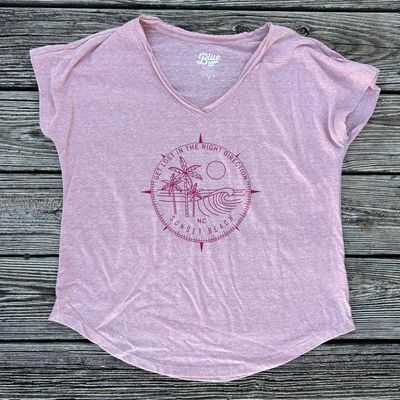 RIGHTWAY COMPASS LADIES VNECK TEE