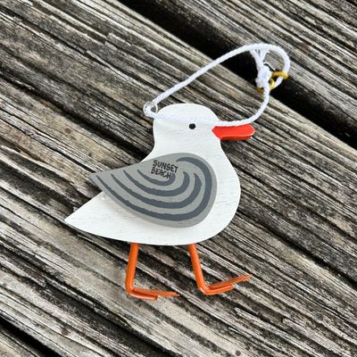 ORNAMENT WOOD SEAGULL
