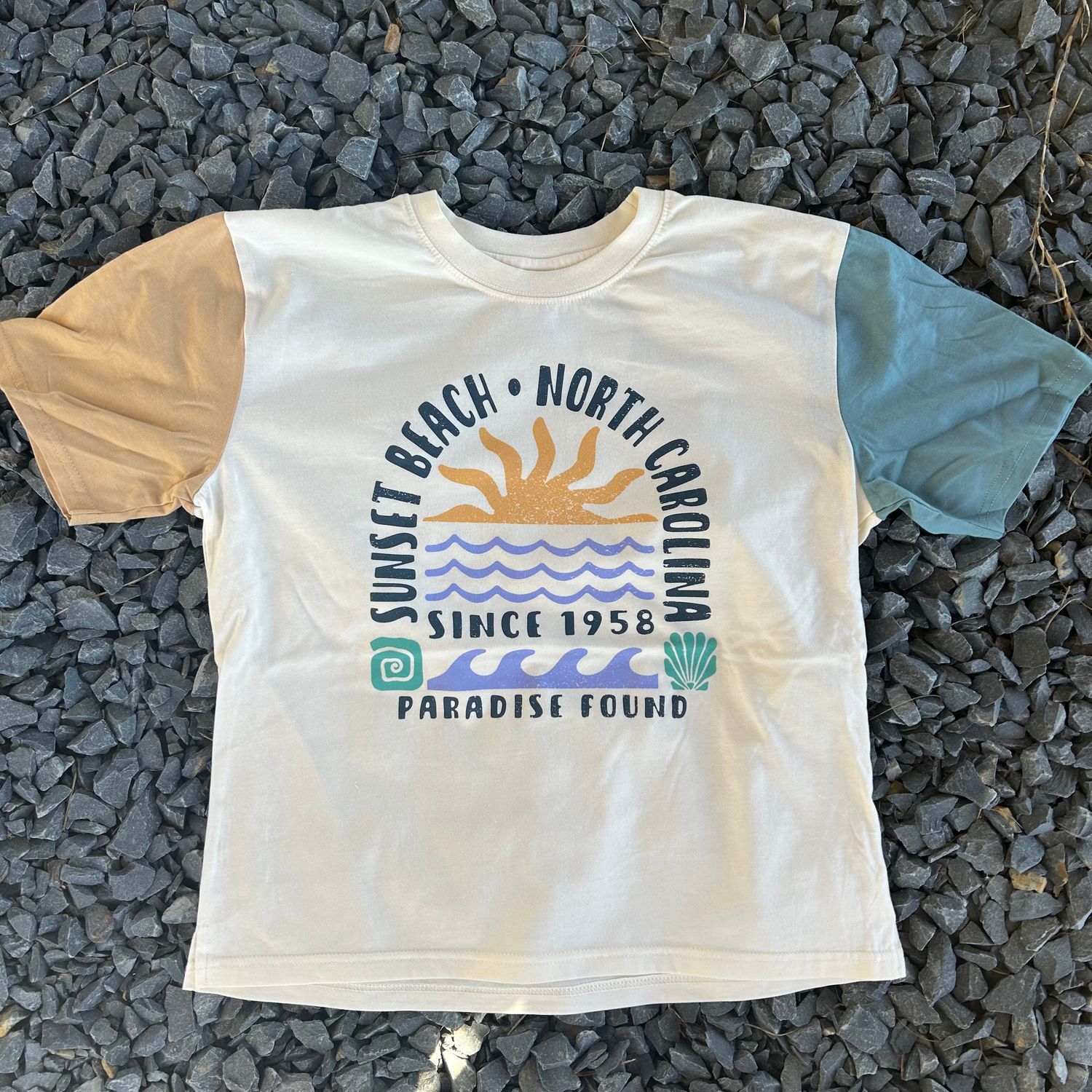 OHANA SUN WAVE COLOR BLOCK TEE