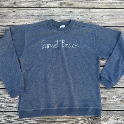 EMBROIDERED PUMPKIN SPICE CORDED CREW