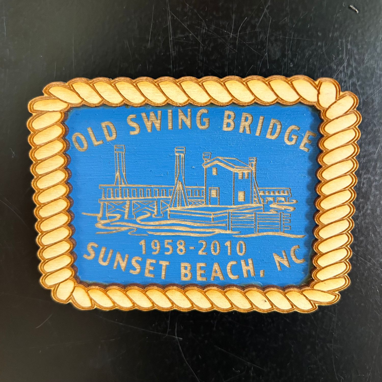 OLD SWING BRIDGE MAGNET (BLUE)