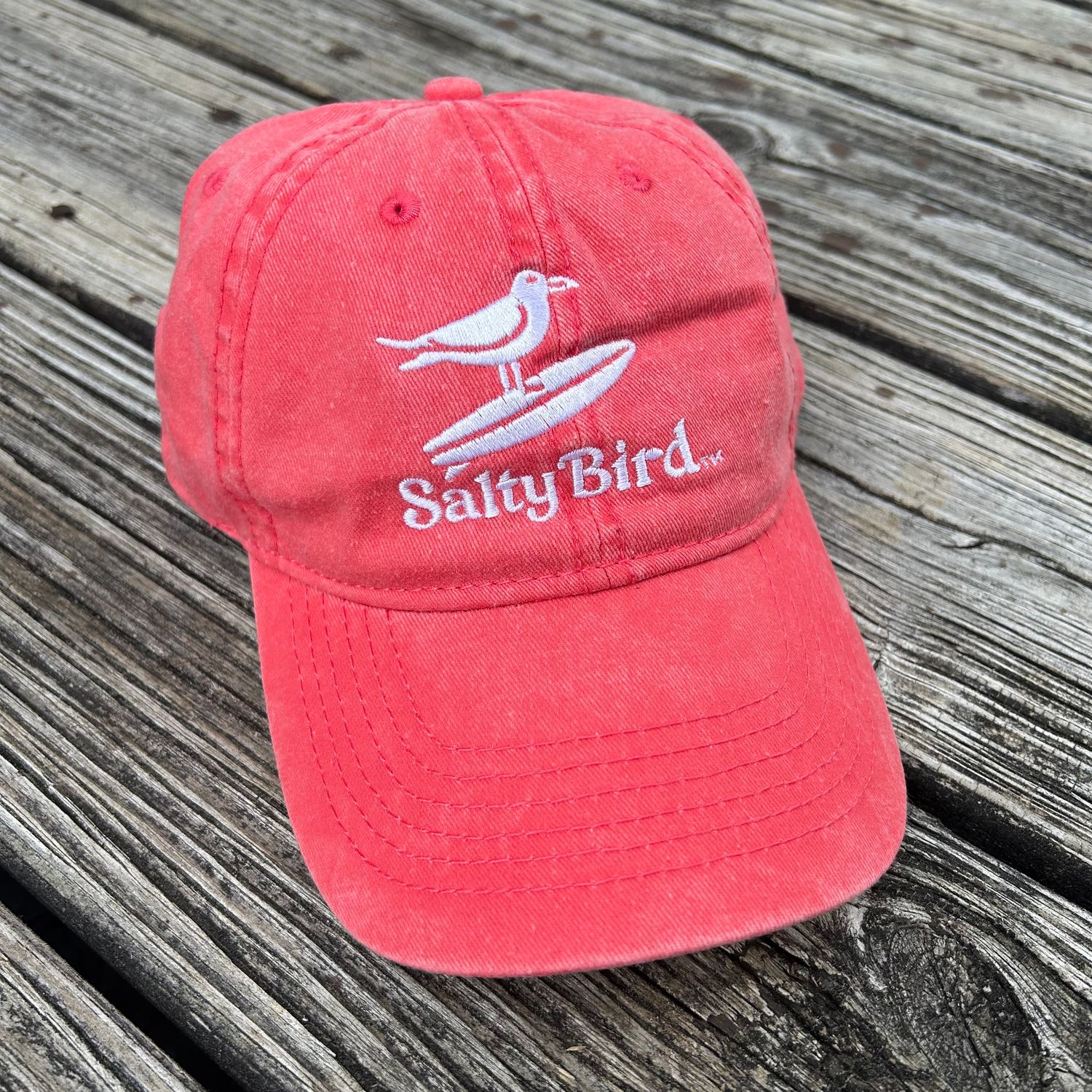 SALTY BIRD EMB CAP (CORAL)