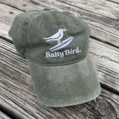 SALTY BIRD EMB CAP (SAGE)