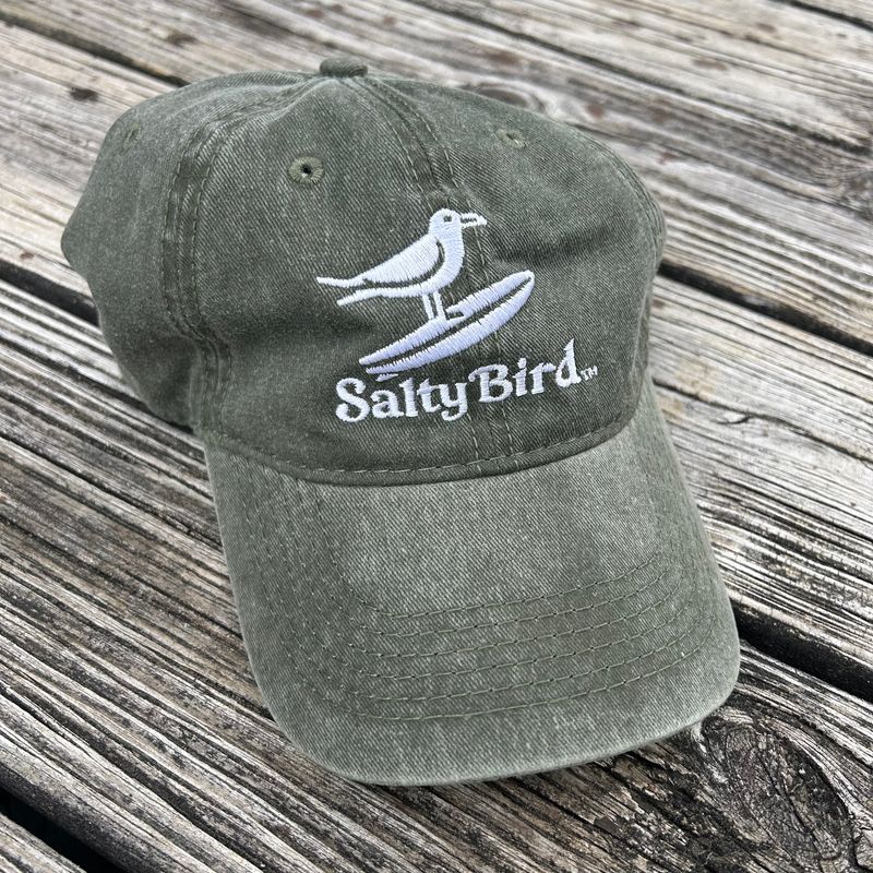 SALTY BIRD EMB CAP (SAGE)