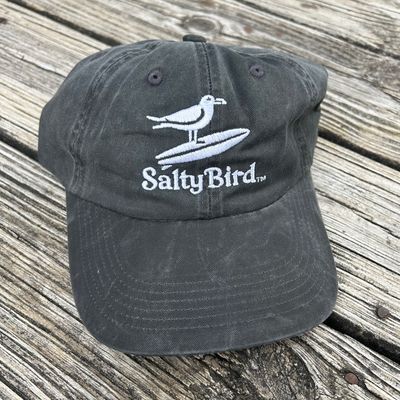 SALTY BIRD EMB CAP (CHARCOAL)