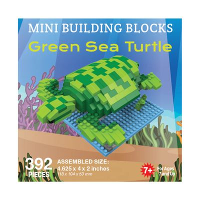 GREEN SEA TURTLE MINI BUILDING BLOCKS