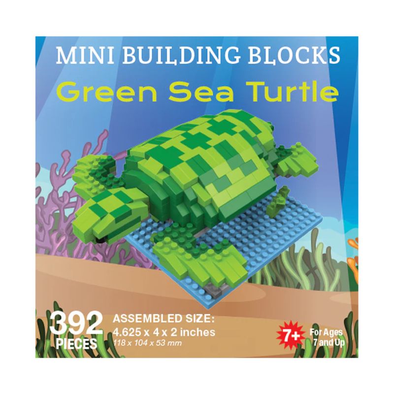 GREEN SEA TURTLE MINI BUILDING BLOCKS