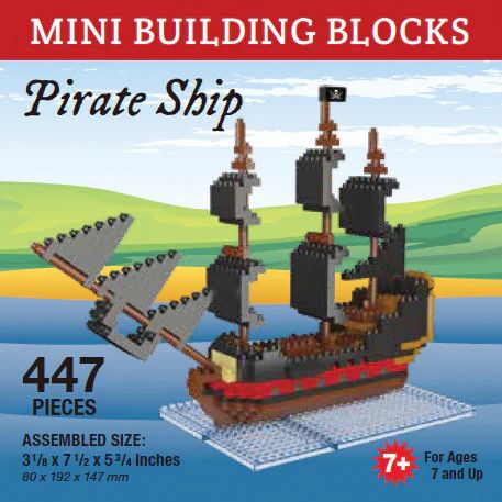 MINI BUILDING BLOCKS PIRATE SHIP