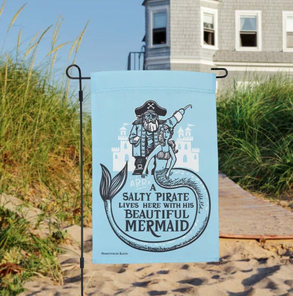 GARDEN FLAG SALTY PIRATE