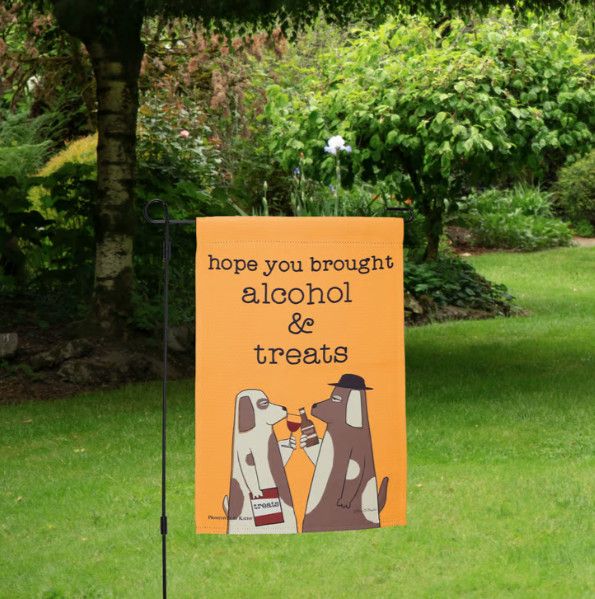 GARDEN FLAG ALCOHOL &amp; TREATS