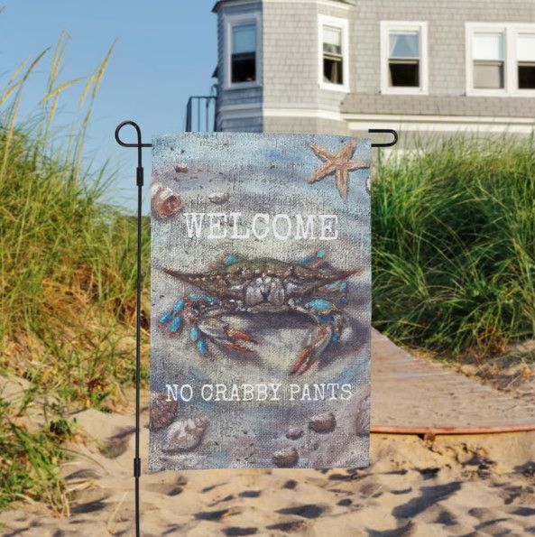 GARDEN FLAG BLUE CRAB