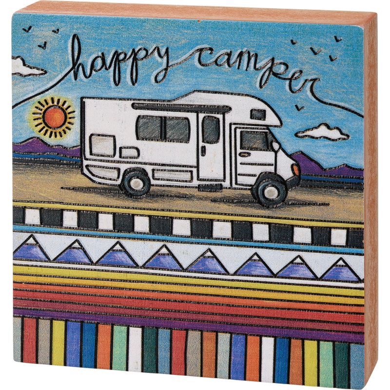 BLOCK SIGN HAPPY CAMPER