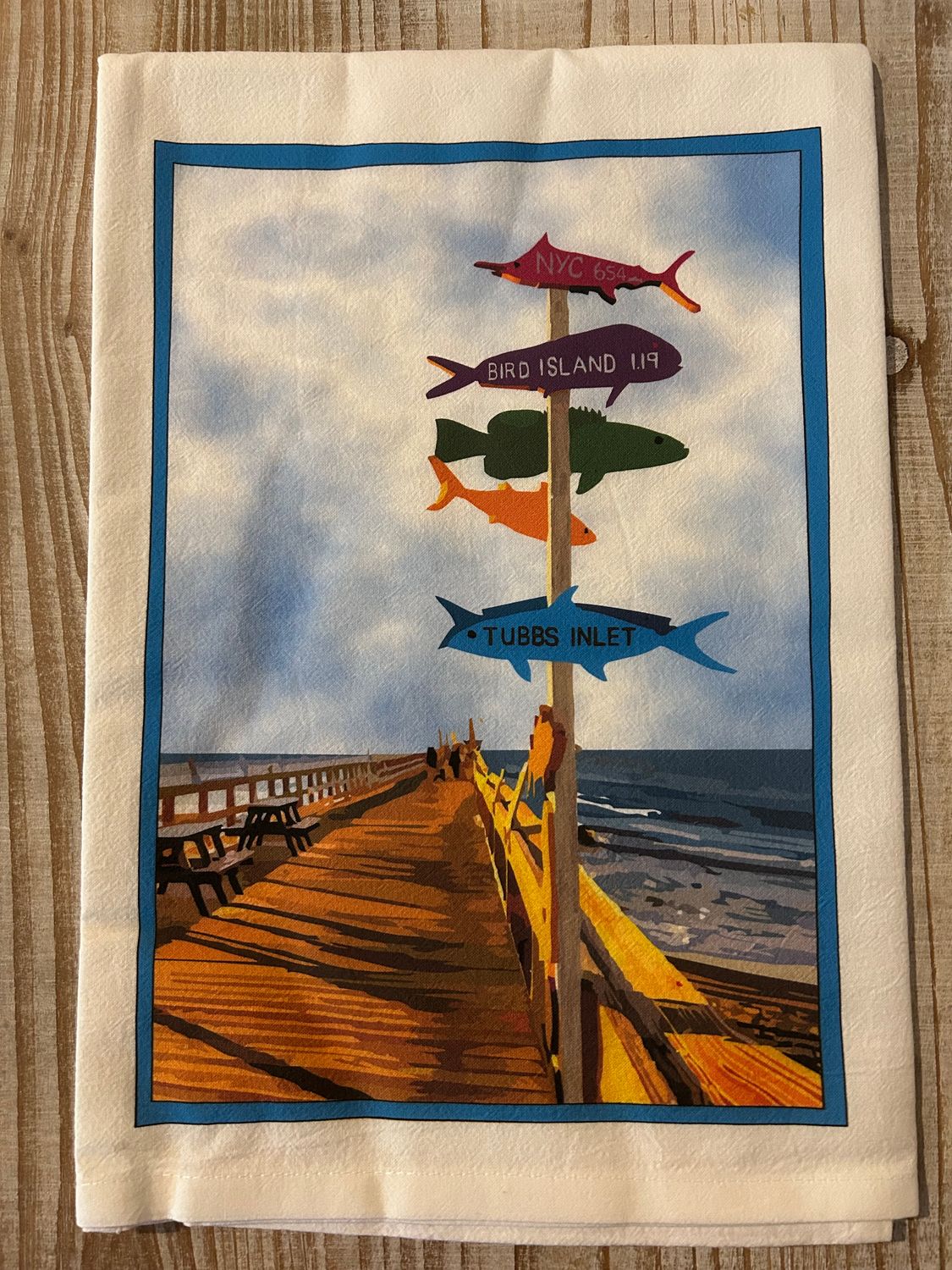 DISH TOWEL (FISH DIRECTIONAL SIGN)