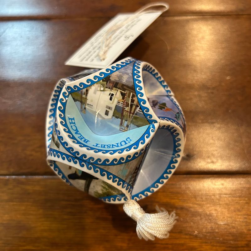 SB LANDMARKS PAPER GLOBE ORNAMENT