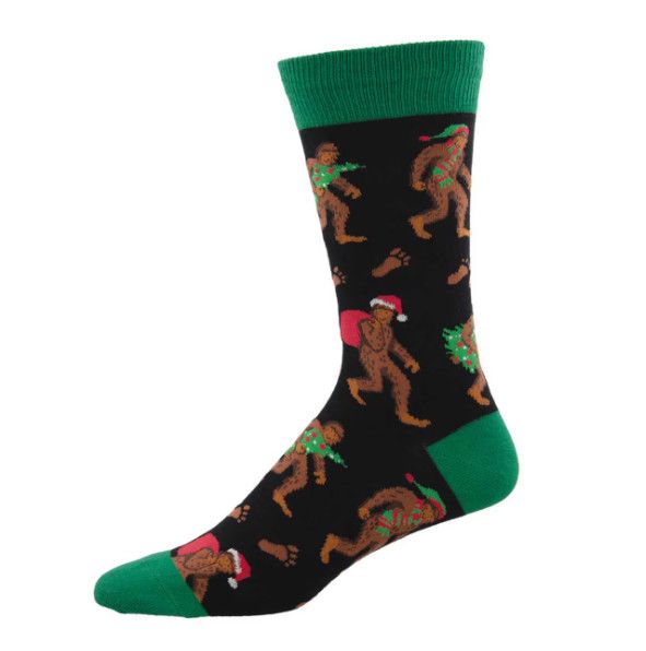 BIG FOOT CHRISTMAS MENS SOCK BLACK