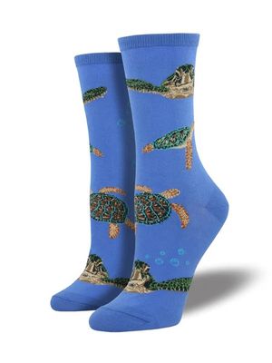 SEA TURTLE WOMENS SOCK PERIWINKLE