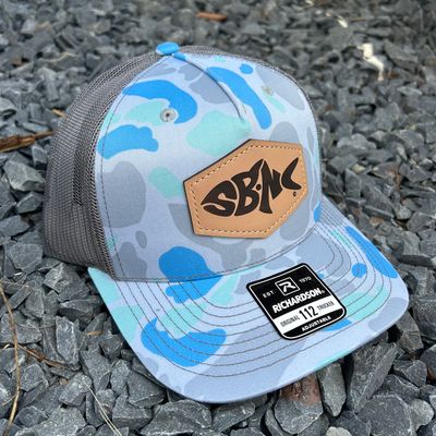 SBNC FISH HEX PATCH CAP SALTWATER DUCK CAMO 112PFP
