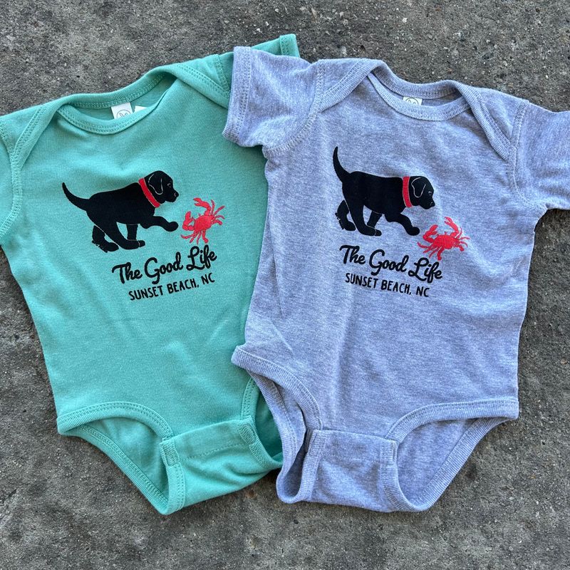 PUPPY &amp; CRAB THE GOOD LIFE ONESIE