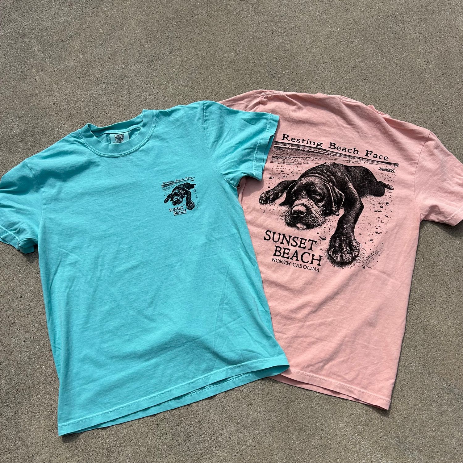 RESTING BEACH FACE BLACK LAB TEE