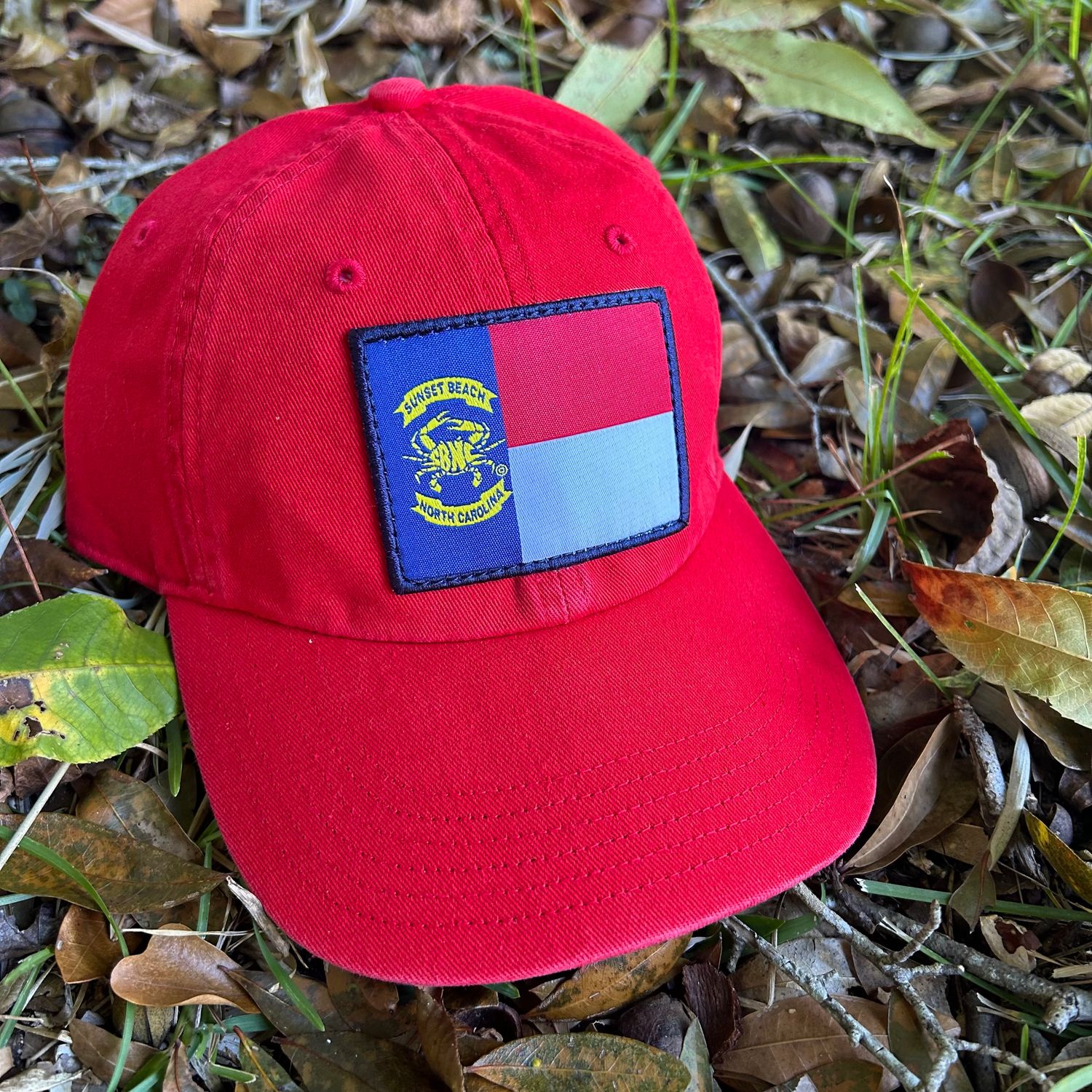 SBNC CRAB NC FLAG PATCH CHINO CAP (YOUTH) RED R320