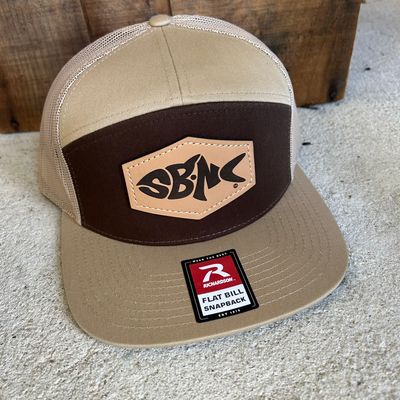 SBNC FISH HEX PATCH 7-PANEL CAP BRWN/KHAKI 168 SBNC FISH HEX PATCH 7-PANEL CAP BRWN/KHAKI 168
