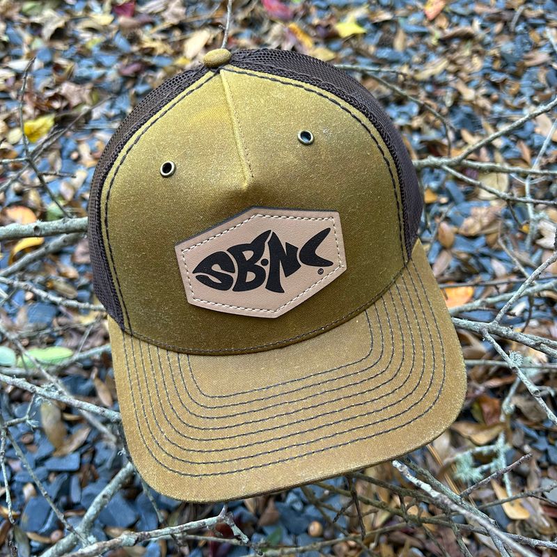SBNC FISH HEX PATCH CAP WHSKY/BROWN 112-WAXED