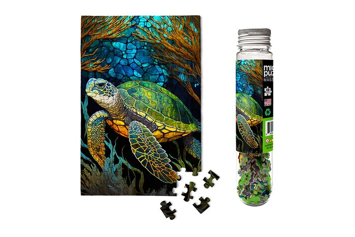 MICRO PUZZLE - SEA TURTLE STAINED GLASS