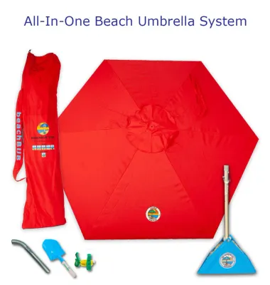 BEACH BUB ALL-IN-ONE UMBRELLA SYSTEM (BOLD BREAKER RED)