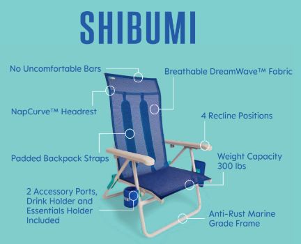 12” SHIBUMI (LOW) CHAIR (BLUE &amp; TEAL)