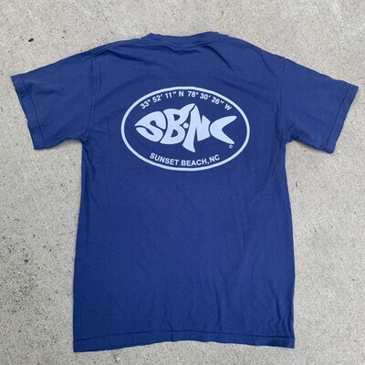 SBNC FISH LATLONG OVAL CC TEE
