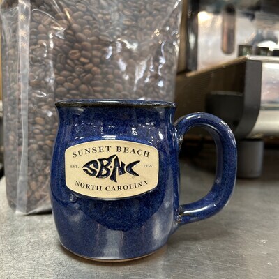MUG SBNC FISH BUCKLE POTTERY (JT) ELECTRIC BLUE